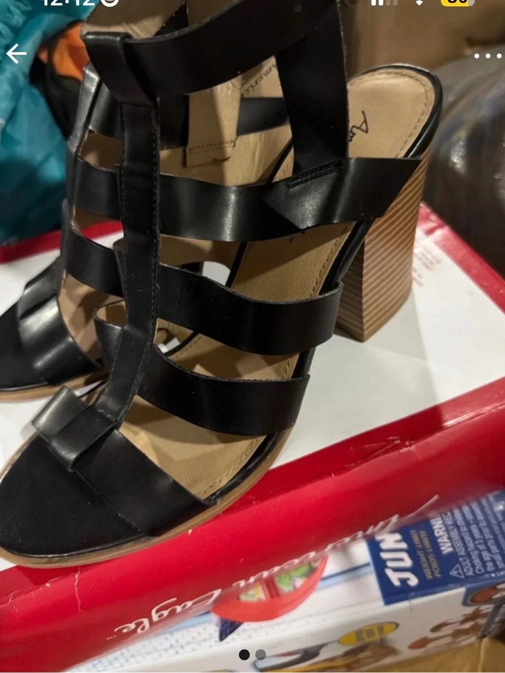 American Eagle Outfitters Black Strappy Gladiator Sandals